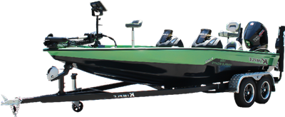 19 kaki Aluminium Stream-Line Bass Boat